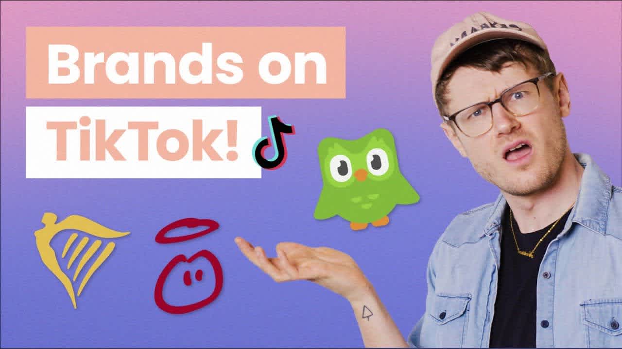 YouTube thumbnail for 5 brands to follow on TikTok video