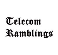 Telecom Ramblings black logo on white background