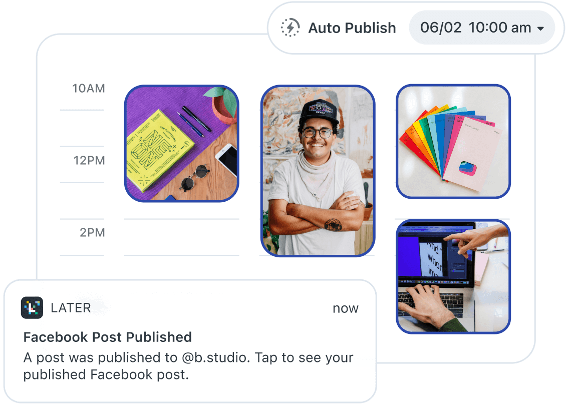 Laters Facebook Scheduler automatically posts content on Facebook with the Auto Publish feature