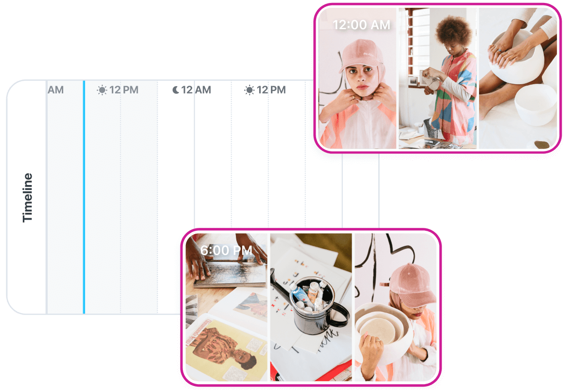 Content creator schedules Instagram stories in advance with Later