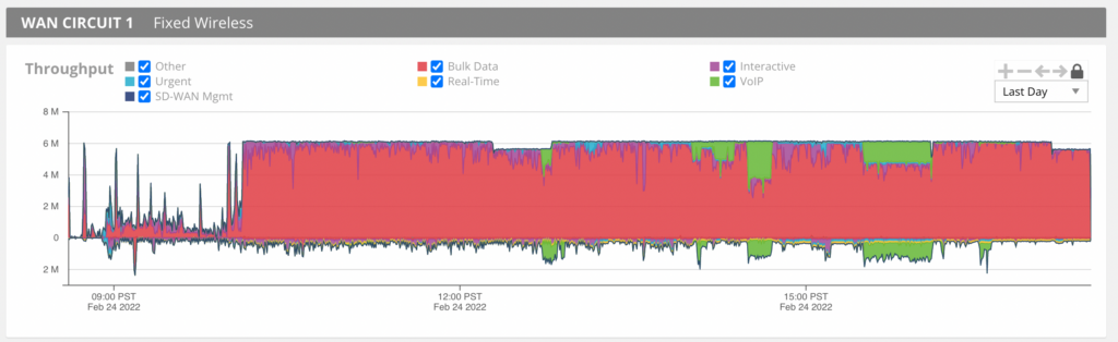 Bigleaf's Dynamic QoS in action at a home office.