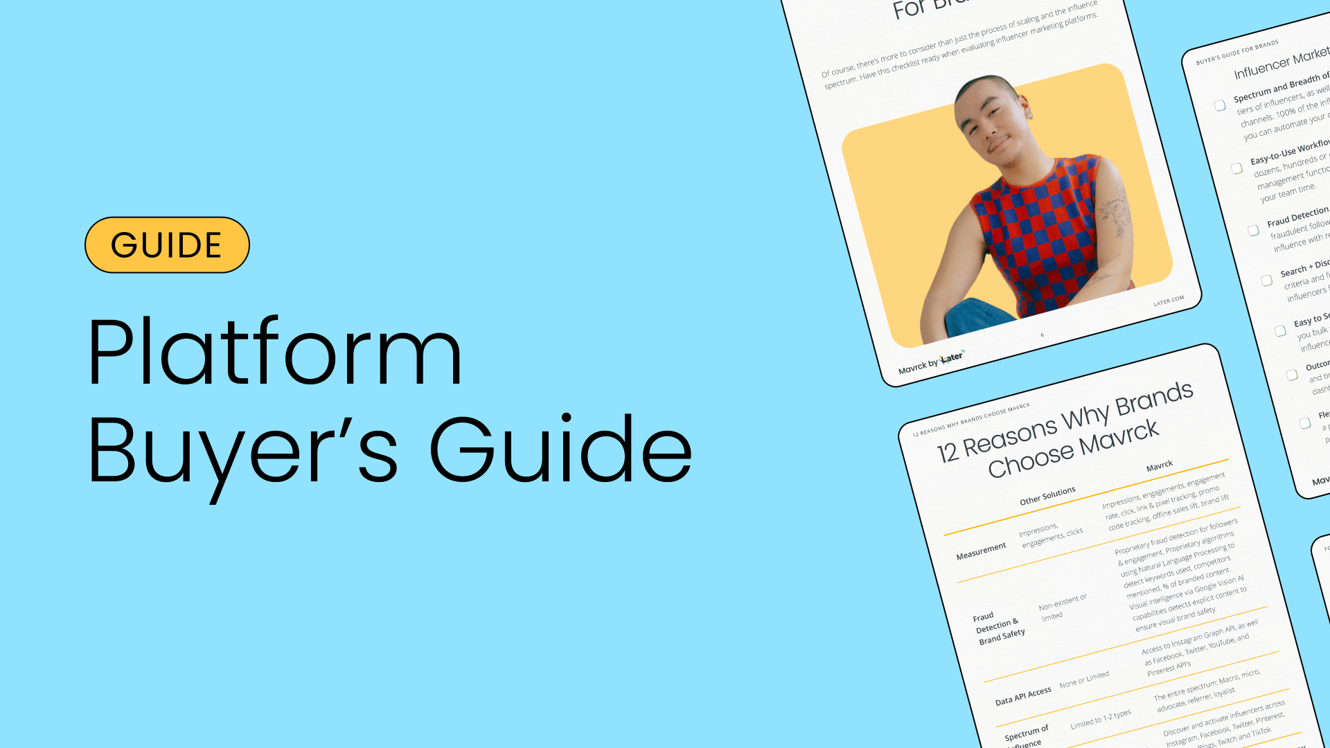 Free influencer marketing platform guide for brand marketers from Later